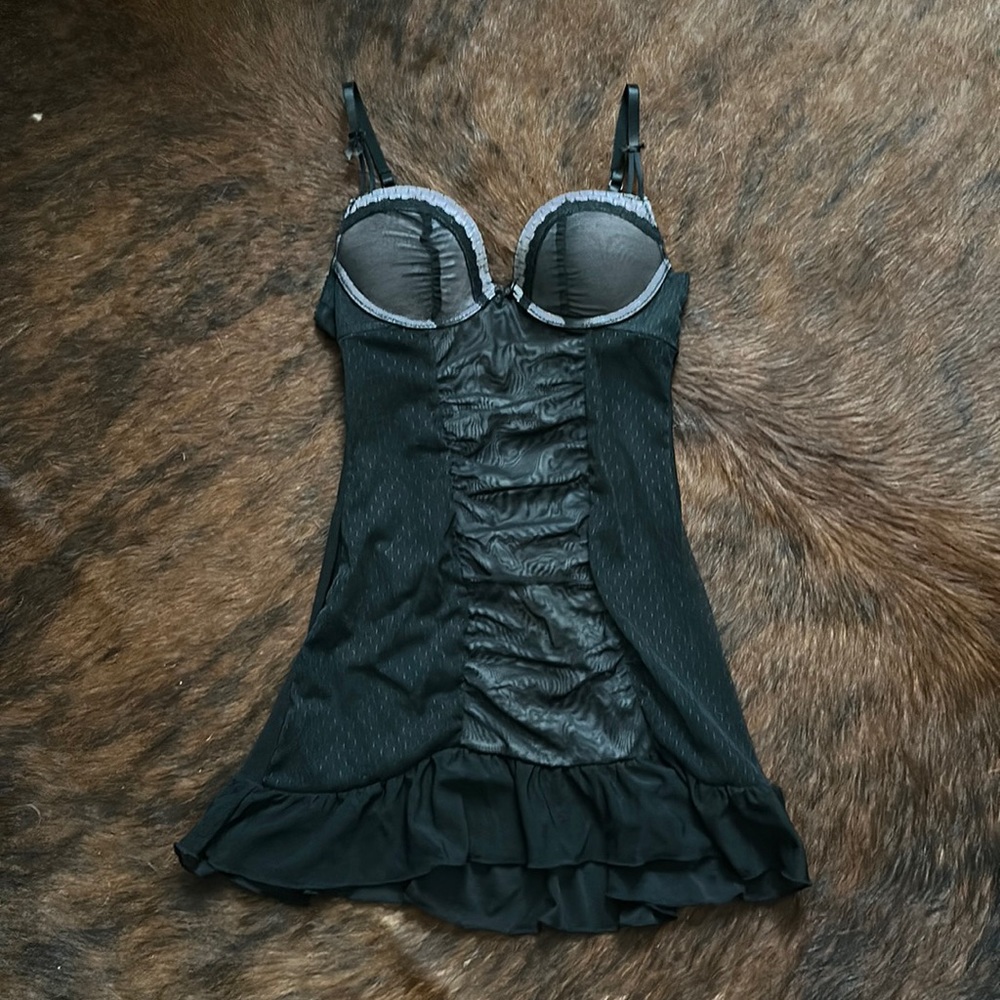 Black and pale pink teddy